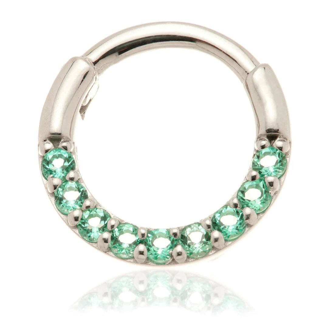 14ct Gold Pavé Emerald Ring