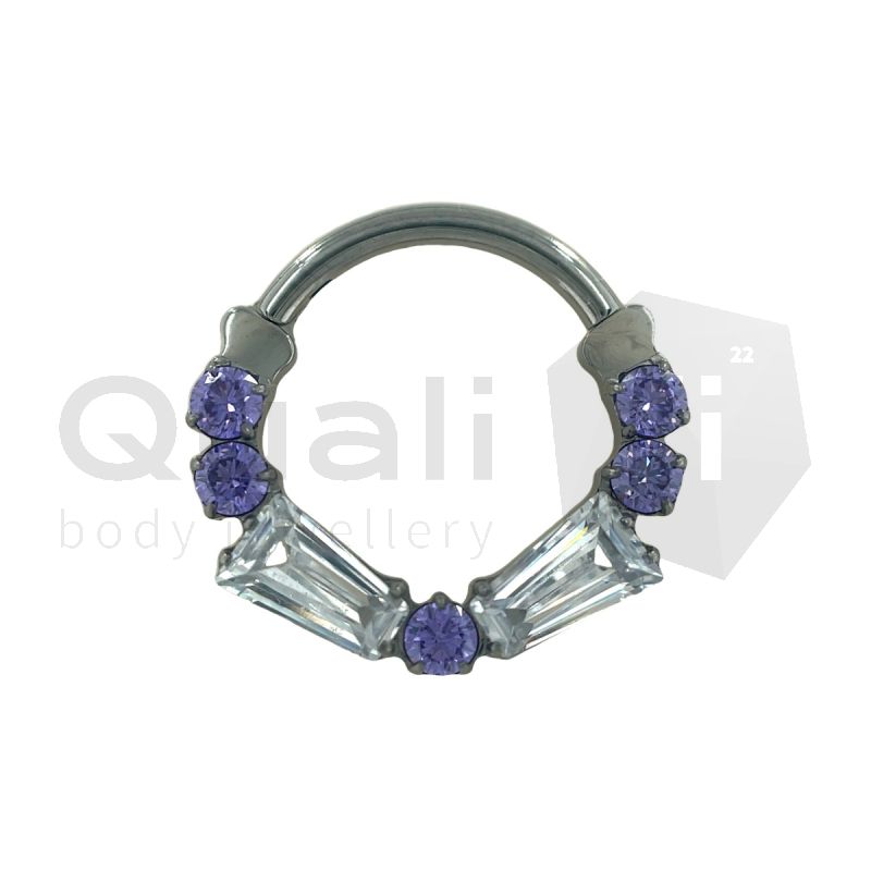 Amethyst 'Ivorie' Hinged Ring