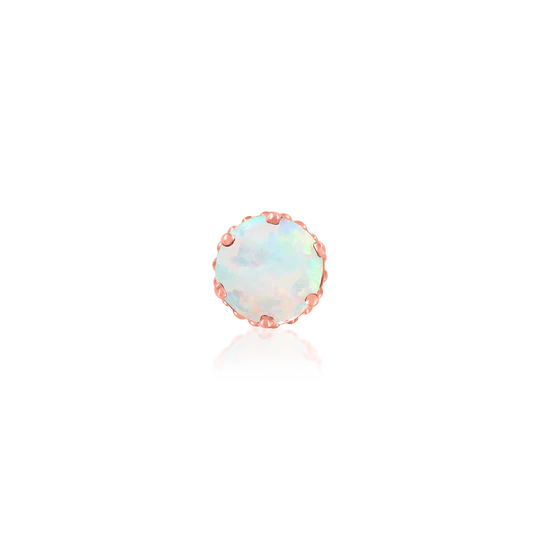 14ct GOLD CROWN SET WITH OPAL