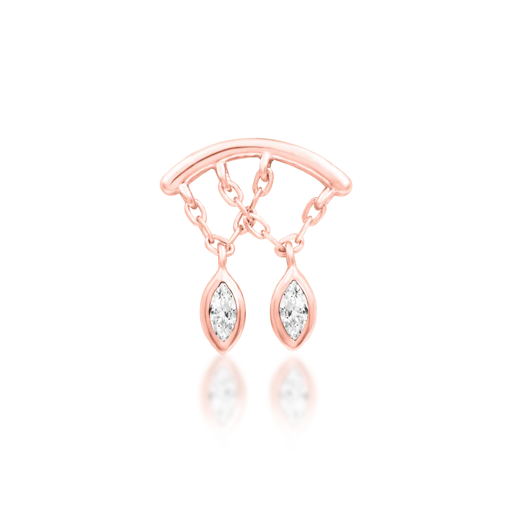 14ct GOLD Delphine - White CZ