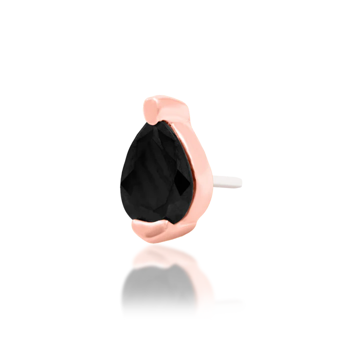 14ct GOLD Paige - Black CZ