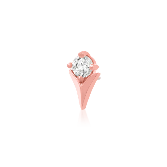 14ct GOLD TULIP WITH CZ STONE