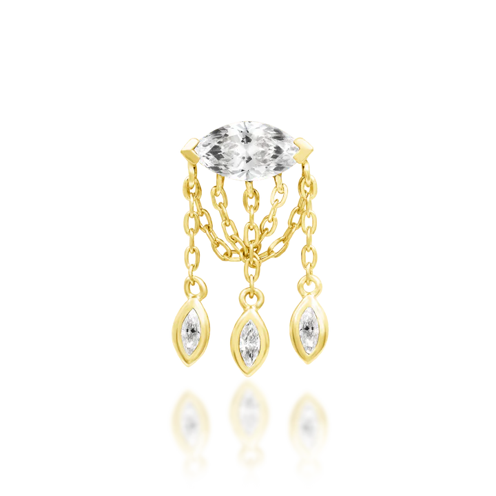 14ct GOLD Claudia - White CZ