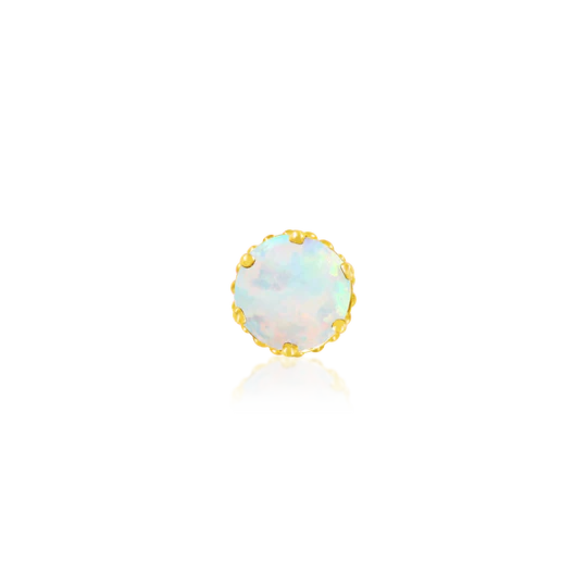 14ct GOLD CROWN SET WITH OPAL