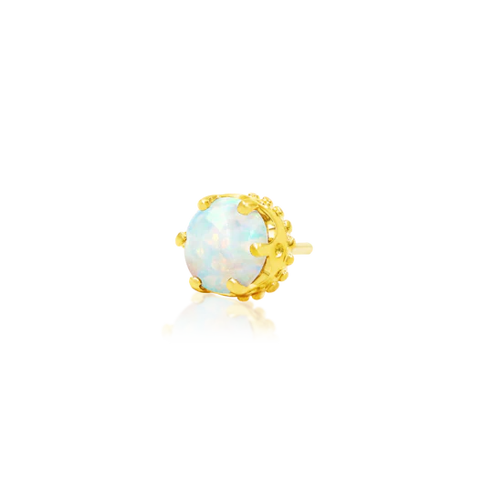 14ct GOLD CROWN SET WITH OPAL