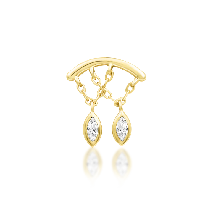 14ct GOLD Delphine - White CZ