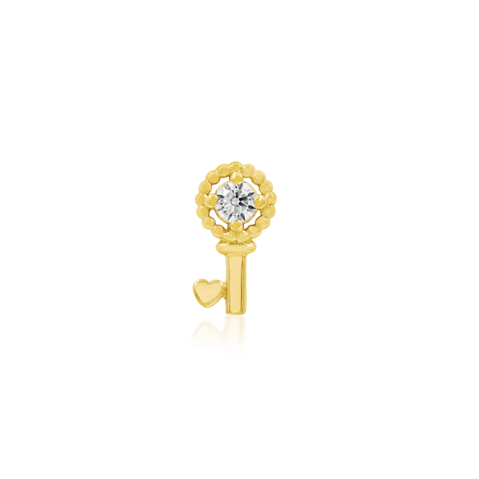 14ct GOLD KEY WITH HEART