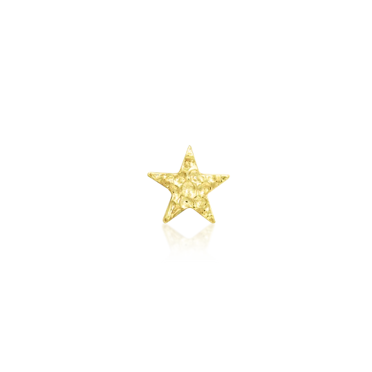 14ct GOLD HAMMERED STAR