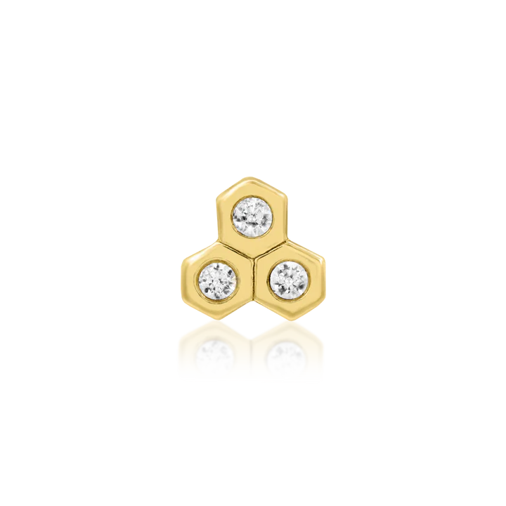 14ct Gold TRI-HIVE
