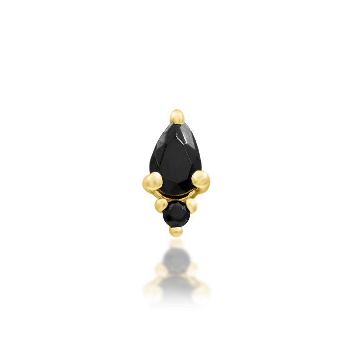 14ct GOLD Karma - Black CZ