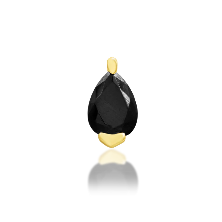 14ct GOLD Paige - Black CZ