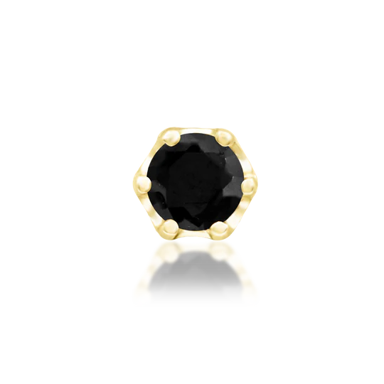 14ct GOLD Selena - Black CZ