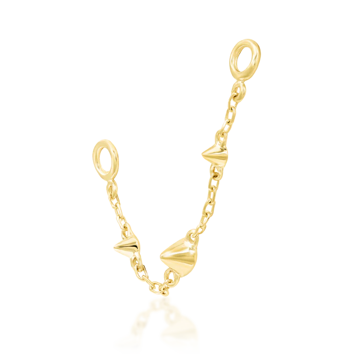 14ct Gold SPIKED CHAIN