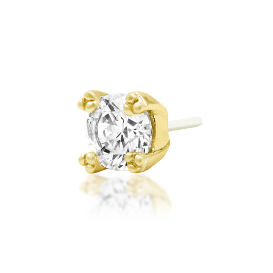 14ct GOLD Tribead Prong