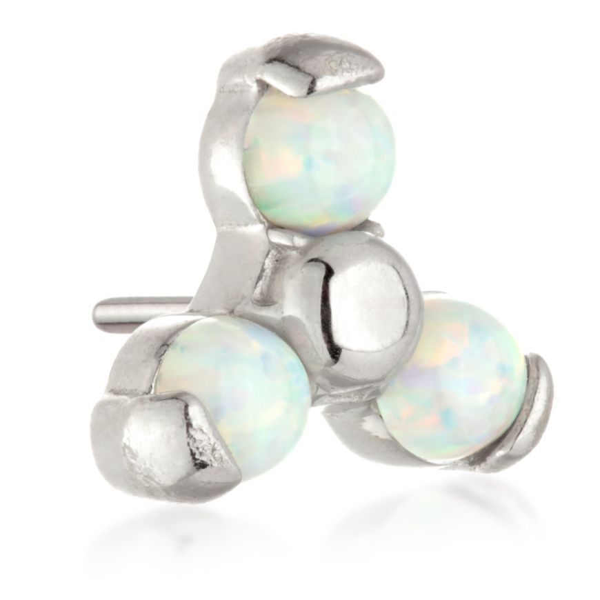 14ct Threadless Gold Opal Trinity Pin Attachment