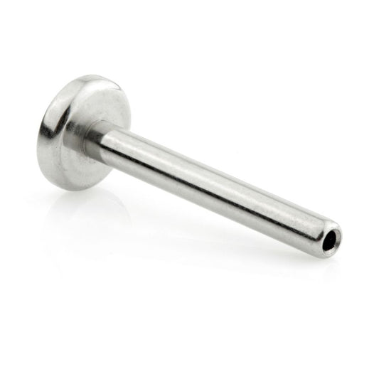 Highly Polished Titanium Labret Stem - Threadless or Internally Threaded