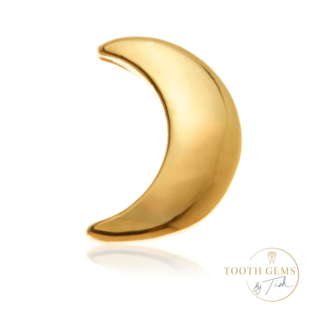 Large Crescent Moon Tooth Gem