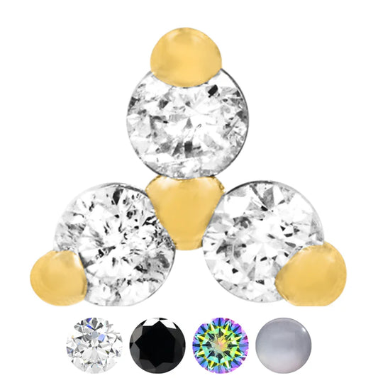 14ct Gold TRINITY CZ