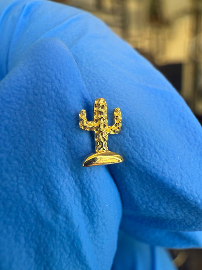 14ct Yellow Gold Cactus