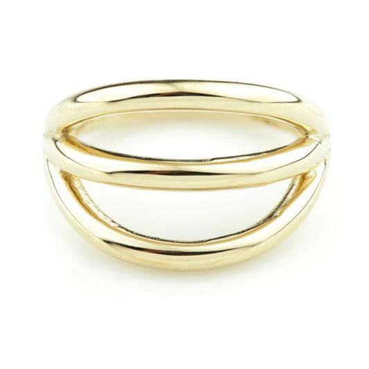 Gold Triple Band Hinged Conch Ring