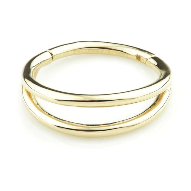 Gold Double Band Hinged Segment Ring