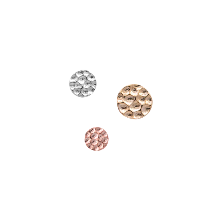 14ct GOLD HAMMERED DISK