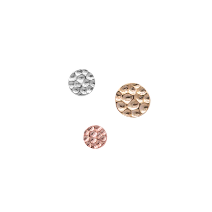 14ct GOLD HAMMERED DISK