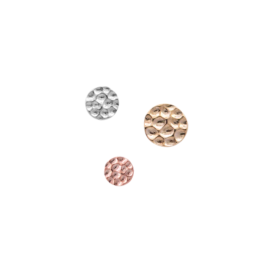 14ct GOLD HAMMERED DISK