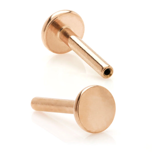 Rose Gold Threadless Titanium Labret Stem