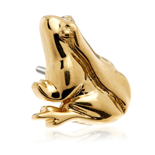 14ct Solid Gold Threadless 'Prince Charming' Frog Attachment