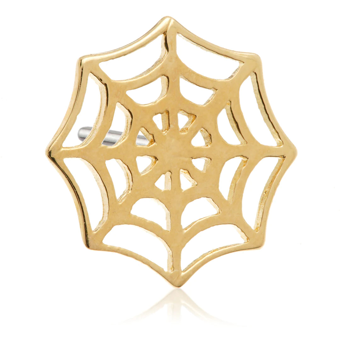 14ct Solid Gold Threadless Spiderweb 'Tangled' Attachment