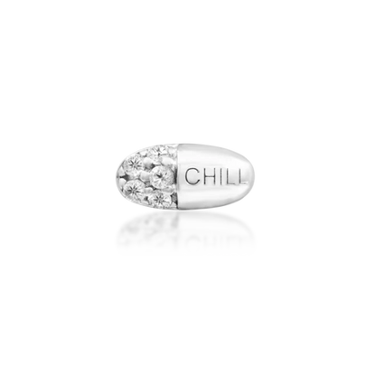 14ct GOLD Chill Pill - Clear CZ