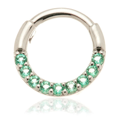 14ct Gold Pavé Emerald Ring