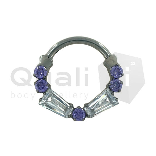 Amethyst 'Ivorie' Hinged Ring