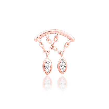 14ct GOLD Delphine - White CZ