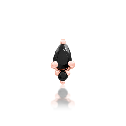 14ct GOLD Karma - Black CZ