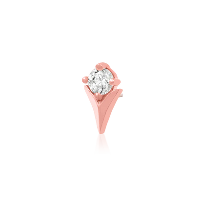14ct GOLD TULIP WITH CZ STONE