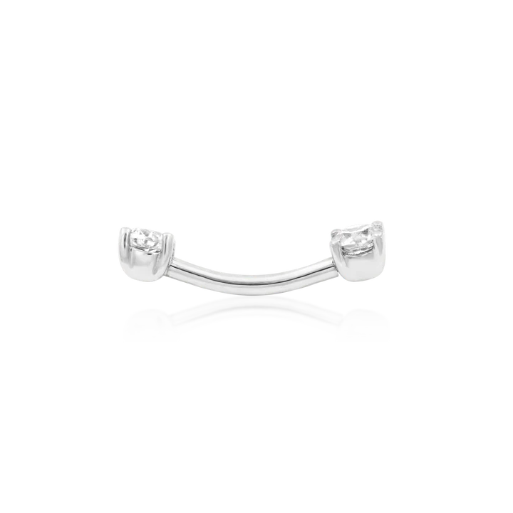 14ct Gold Rook EMPRESS CURVED GEM BARBELL