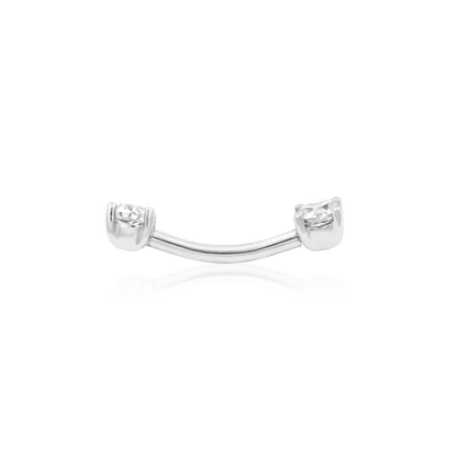 14ct Gold Rook EMPRESS CURVED GEM BARBELL