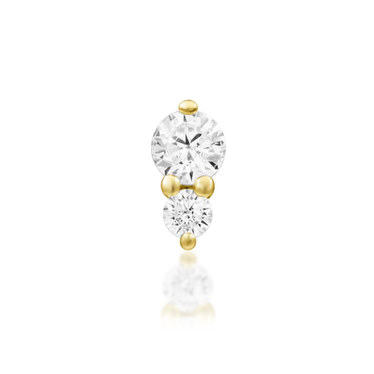 14ct GOLD Aman White CZ