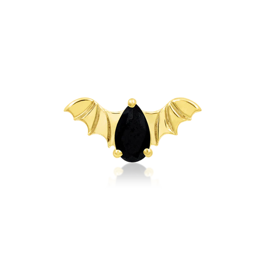 14ct Gold BAT WITH BLACK CZ
