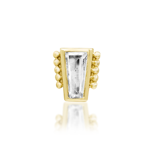 14ct GOLD Beaded Baguette