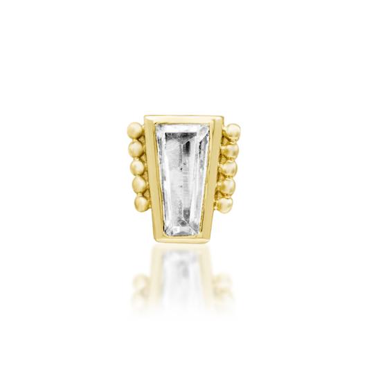 14ct GOLD Beaded Baguette