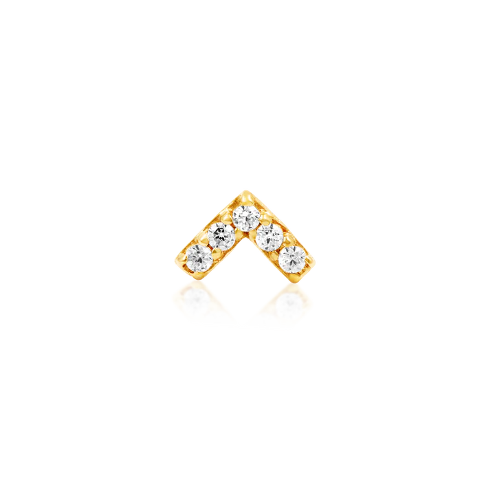 14ct Gold CHEVRON CZ