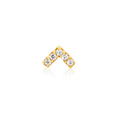 14ct Gold CHEVRON CZ