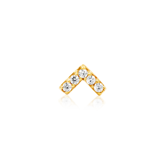 14ct Gold CHEVRON CZ