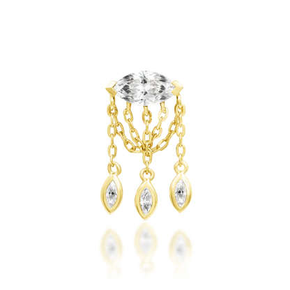 14ct GOLD Claudia - White CZ