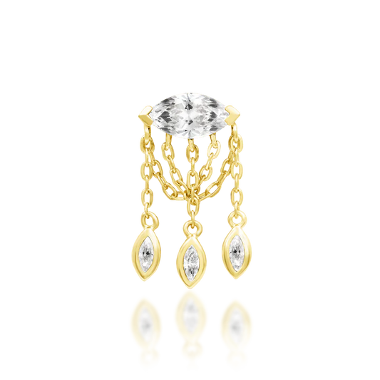 14ct GOLD Claudia - White CZ