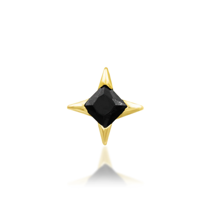 14ct GOLD Corvin - Black CZ
