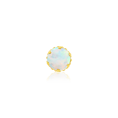 14ct GOLD CROWN SET WITH OPAL